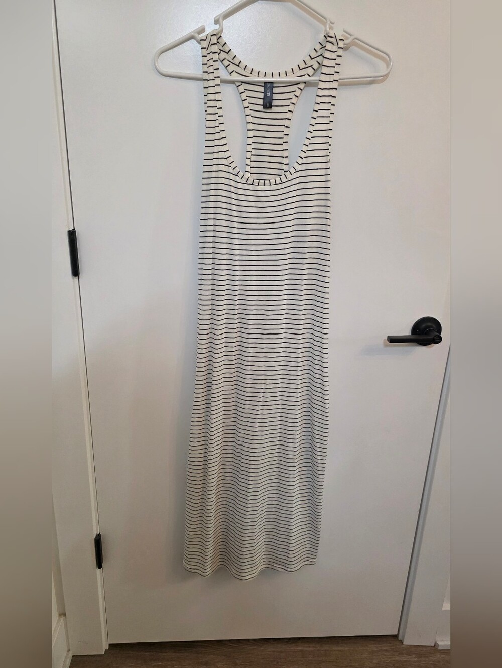 Joe's Jeans Black and White Striped Racerback Maxi Chemise